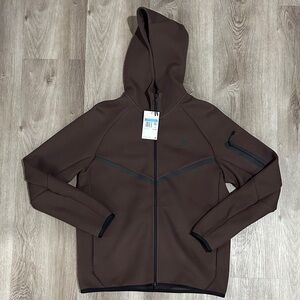 Nike Texh Fleece Men's Chocolate Brown Performance Jacket BRAND NEW